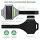 GlasFlength Brassard de sport universel pour téléphone portable - Avec poche pour écouteurs - Support pour téléphone portable - Pour iPhone 15/14/13/12/Samsung Galaxy S24/S23 Huawei Xiaomi (blanc gris