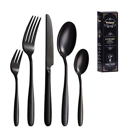 Velaze Bestekset, eersteklas bestek van roestvrij staal, inclusief eetlepels, dinervorken, dinermessen, taartvorken en… - Image 3