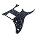 Custom Guitar Pick Guard for Ibanez RG 350 DX, 2-Pickup, 4ply Black pearloid