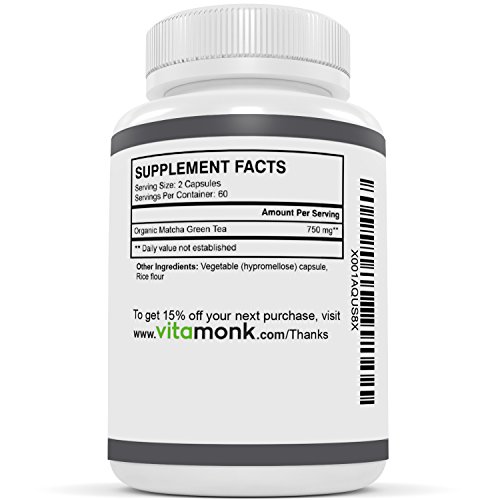 Matchamax™ Organic Japanese Matcha Capsules - Pure Organic Matcha Green Tea Pills For Smooth Zen-Like Energy And Natural Mood Boost - Vegan Matcha Supplement Packed With Antioxidants - 120Ct #TOP7