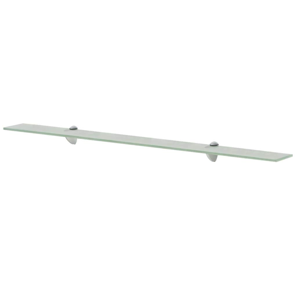 Tidyard 2 STK.Schwebende Wandregal Glasregal Regale Mit 2 Befestigungsclips aus Zink-Legierung Sicherheitsglas,Glasboden Glasablage Wandablage Badregal,Glas-Stärke:8 mm,Tragfähigkeit:15 kg