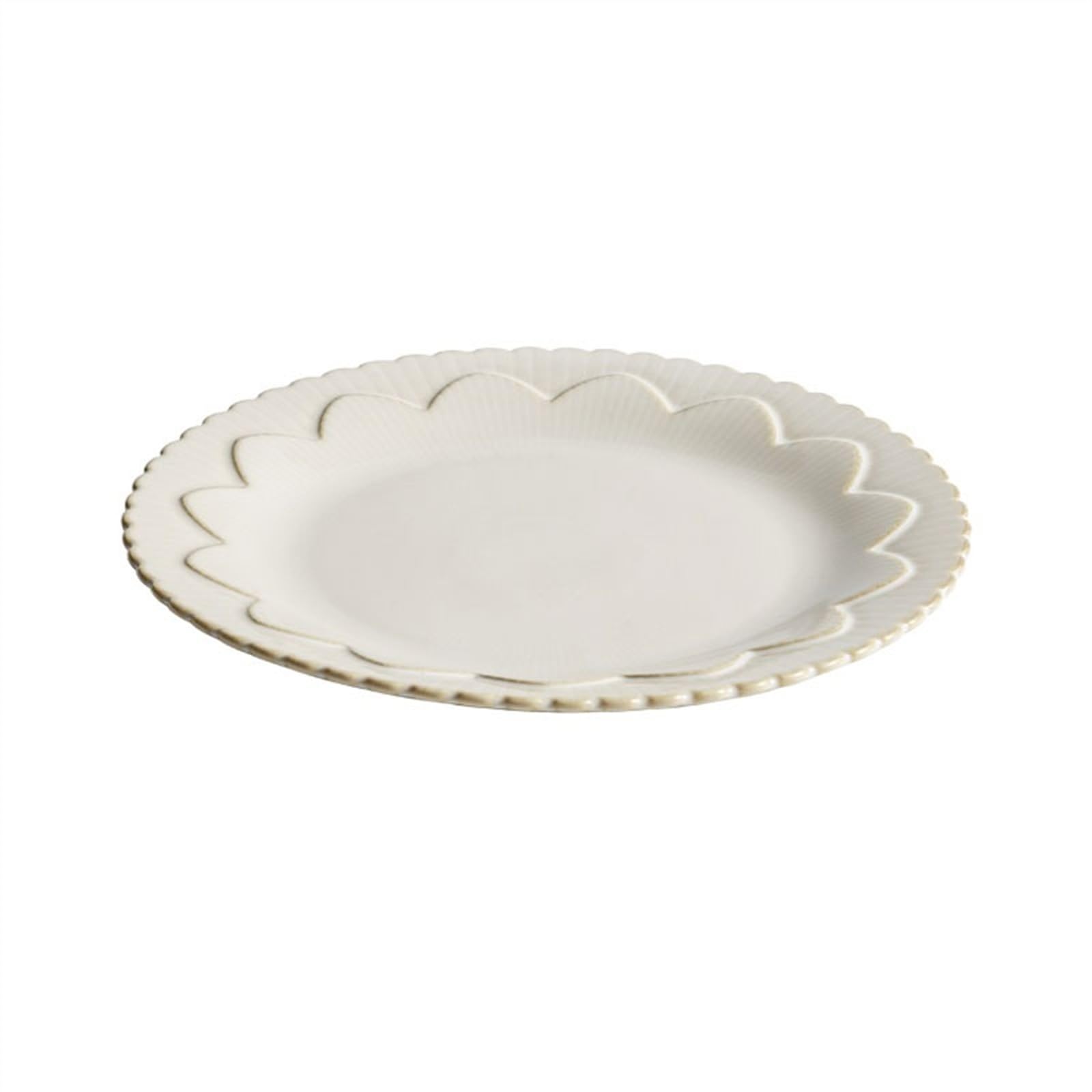 HPTHLY Plate Creative Tableware Personalized Hotel Restaurant Steak Plate Ceramic Plate Shallow Flat Plate Serving Dishes Dessert Plate (8 Inch)