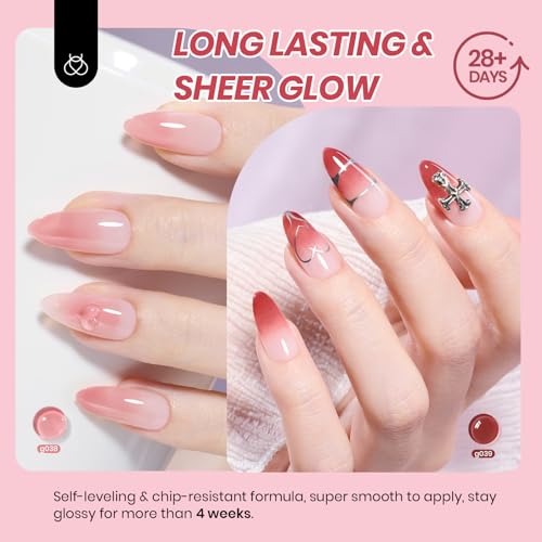 Image of Beetles Jelly Gel Nail Polish Set, 6 Colors Neutral Fall Gel Polish Kit