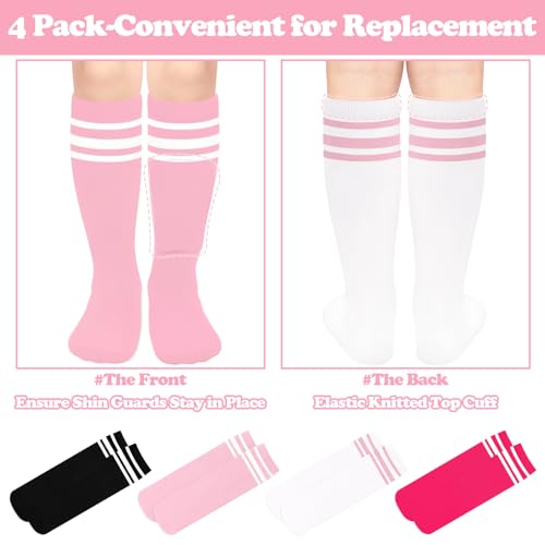 Image of Sarfel Youth Toddler Soccer Socks Kids Baseball Socks Youth Boys Girls Knee High Softball Football Accessories Tube Cotton