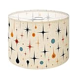 Lampshades Lamp Shades Boho 1 Pack Mid Century Fifties Modern Atomic Retro Luxurious Light Shade for Table Lamps Floor Lamps Drum Lamp Shades Lampshade Replacement
