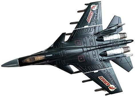HSOMiD Army Air Force Fighter Jet Toy Military Airplane - Fun Lights and Sounds, Bump and Go Action Pretend Play Kids Aircraft Bomber Plane
