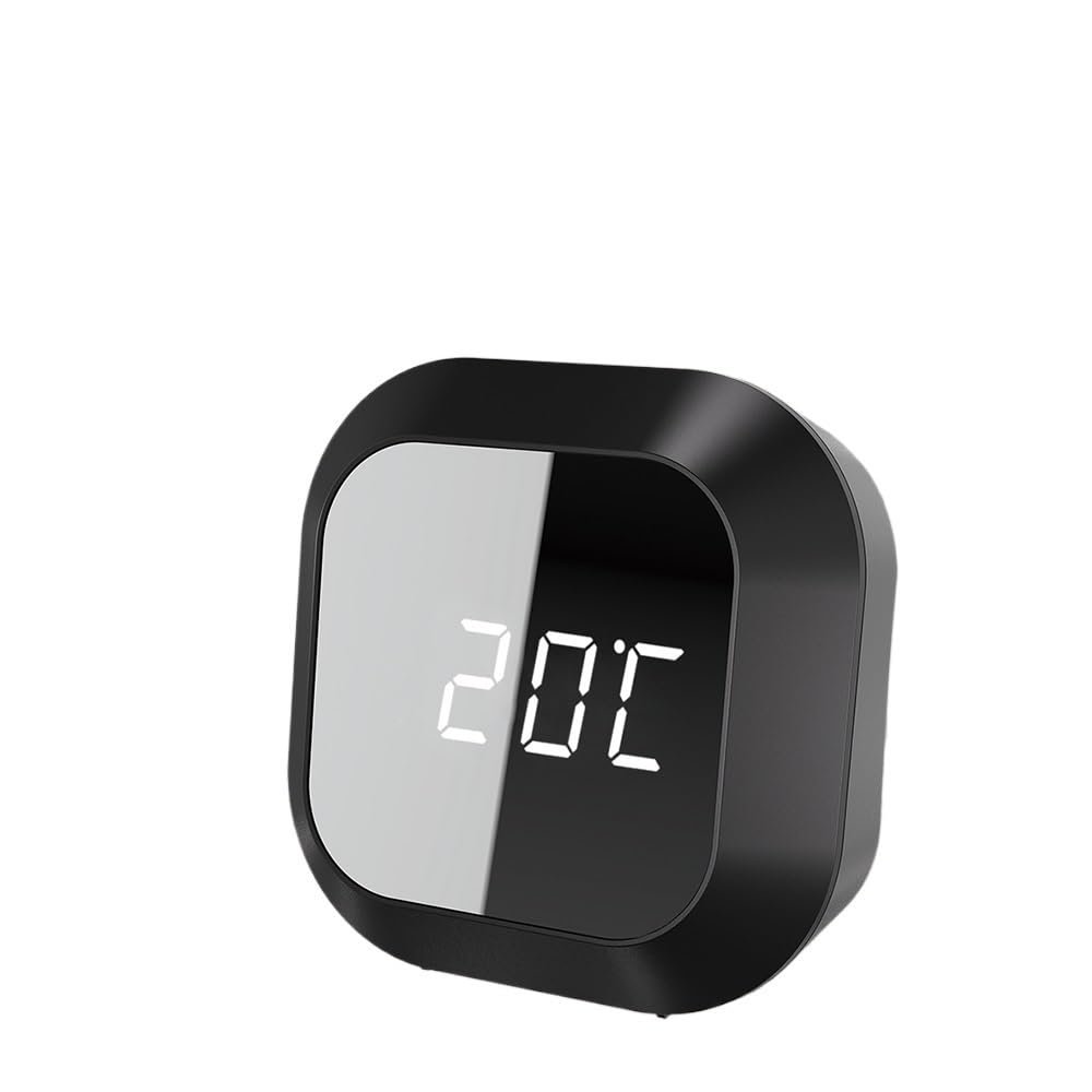 HRWLY Digital Led Desk Alarm Clock Electronic Bedside Snooze for Home Night with Thermometer Hour