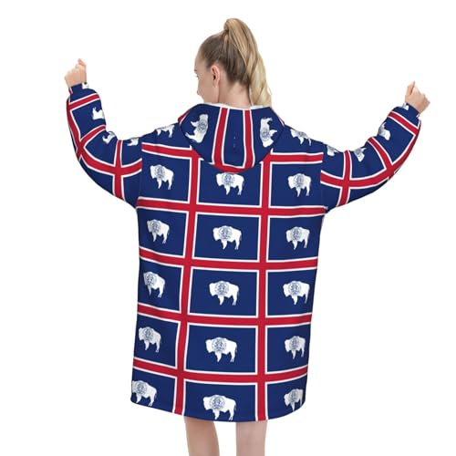 Couverture à capuche Wyoming idée cadeau originale pour les frileux
