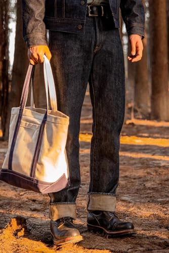 Men’S Casual Straight Cut Heavyweight Selvedge Denim Full Length Jeans Button Fly Mid Waist Rugged Style Daily Wear3