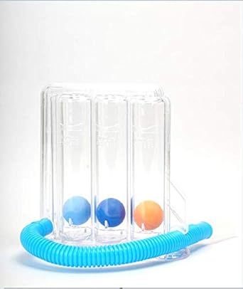 SS BROS Respirometer Three Ball Breathing Exerciser spirometer for Lungs lungs Exercise Equipment | Respiratory Exerciser With Air Filter and Precise Inhalation Valve | Washable, Hygienic and Detachable(Single)