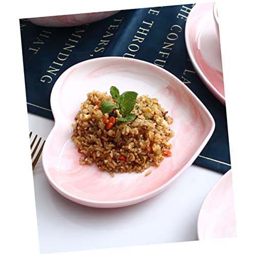 Alipis Louça para casa bandeja bolo recipiente fruta recipientes sobremesa anéis pastel bandeja para pratos prato lanche rins amantes cerâmica rosa jóias