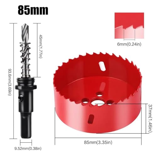Kit de sierra de corona bimetálica 6 pulg para madera y metal miniatura 2