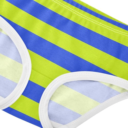 Green Navy Stripe Toddler Girls's Underwear 2T4