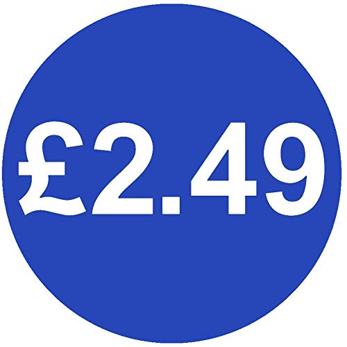 30mm Price Stickers Pack of 500 - Bright Blue - £2.49