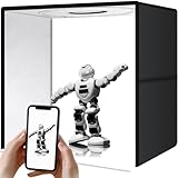 12"x12" Photo Studio Light Box, GLOSHOOTING Portable Photo Box with 120 LED Lights, Professional Dim