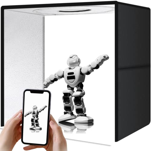 12"X12" Photo Studio Light Box, Gloshooting Portable Photo Box With 120 Led Lights, Professional Dimmable Photography Table Top Shooting Tent Kit With 6 Color Backdrops For Small Items Product Jewelry #TOP4