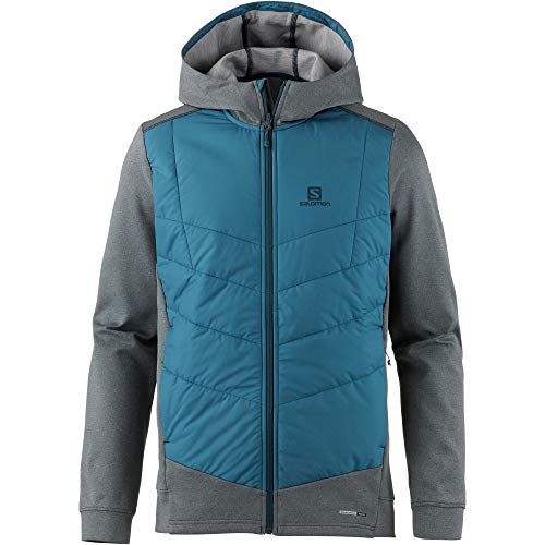 Sweat à capuche M Salomon Pulse Hybrid thermique et respirant pour le trail