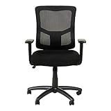 Alera Elusion II Series Mesh Mid-Back Swivel/Tilt Chair with Adjustable Arms, Black