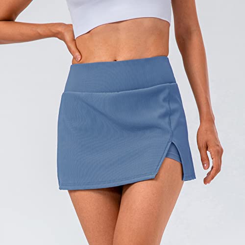 Saia Esportiva,KKcare Saias de tênis femininas com bolsos Calças de golfe esportivas 2 em 1 forro sh