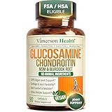 Vegan Glucosamine Chondroitin MSM – Joint Supplements for Men and Women with Glucosamine Sulfate 1500 mg – Joint Health Supplement for Cartilage, Mobility & Joint Support – 90 Capsules