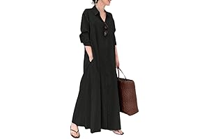 Breezy and Modest: Loose Fit Long Sleeve Maxi Shirt Dress