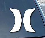 AzQuest Hurley H White Vinyl Decal Sticker for Cars LAPTOPS Walls Windows Toolbox Gift | White | 6 inches | AZQ363