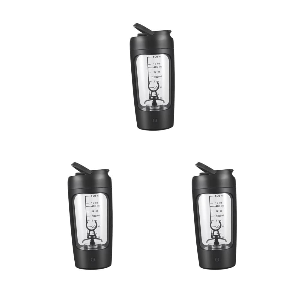 3 set Elettrico Proteina Shaker Bottiglia Portatile Mixer Tazza per Latte Frappè Caffè nero 20x9.2x9.2 cm