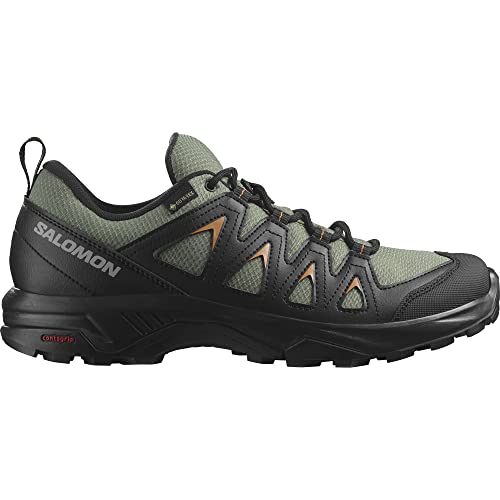 SALOMON X Braze Gore-tex, Botas de hiking Hombre, Multicolor Deep Lichen Green Black Marmalade, 43 1/3 EU