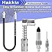 Hakkin 29Pcs Grease Gun Coupler Kit, Quick Release Coupler, 19.7 Inch Grease Gun Hose, Extension Tube, 90 Degree Grease Gun Coupler, Grease Needle Tips, Fitting Cleaner, Grease Zerk Kit, Sealing Tape