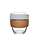 KeepCup 8oz Reusable Coffee Cup. Toughened Glass Cup & Natural Cork Band. 8-Ounce/Small, Fika