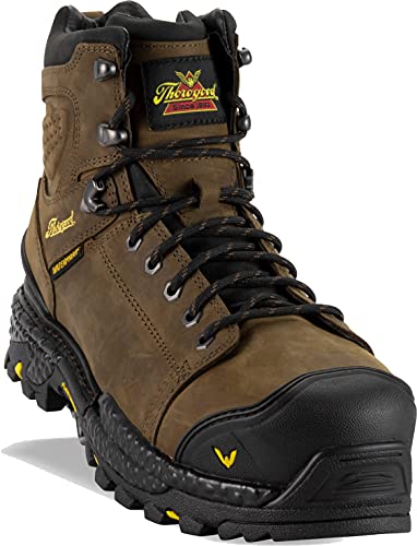 Thorogood Infinity FD 6” Waterproof Composite Toe Work Boots for Men Made with Premium Full-Grain Leather and Slip-Resistant Anti-Fatigue Outsole; EH Rated3