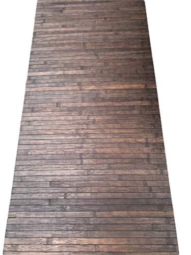 LaVelahome Alfombra de bambú a metro, varios colores, antideslizante, disponible (cocina, baño, sala de sauna)