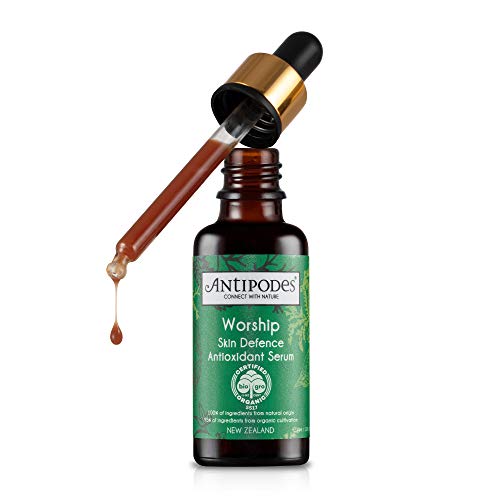 ANTIPODES Worship Skin Defence Antioxidant Serum | Water-Based Face Serum For Oily Skin with Vitamins For Skin | Anti-Aging, Pigmentation & Uneven Skin Tone | Most Skin Types Including Oily Skin Care | 30ml, 1 fl. Oz