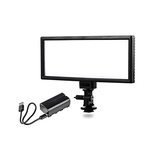 VILTROX L132T 3300K~5600K LED Videoleuchte Dimmable Panel Licht LED für DSLR Kamera mit NP-F550 Akku und USB Ladegerät
