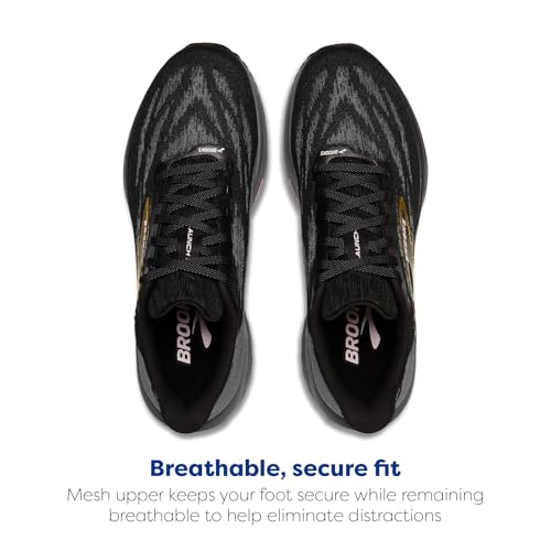 Brooks Men’s Launch 11 Neutral Running Shoe - Black/Grey/Gold - 10.5 Medium