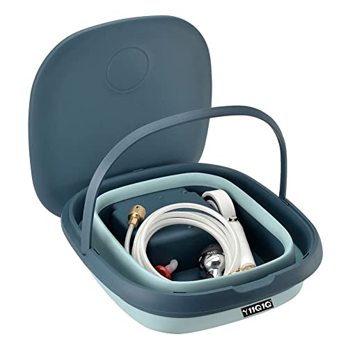 Yiiqiq Outdoor Shower Kit,Portable Shower For Camping,Camping Showers With Portable Shower Bucket/Shower Bag/Battery Powered Water Pump/Baby Shower Head For Indoor Shower Dog Shower Collapsible #TOP3