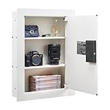 VEVOR Wandsafe Wandtresor mit Passwort & Schlüssel & Drehknopf, Einbaugehäuse...