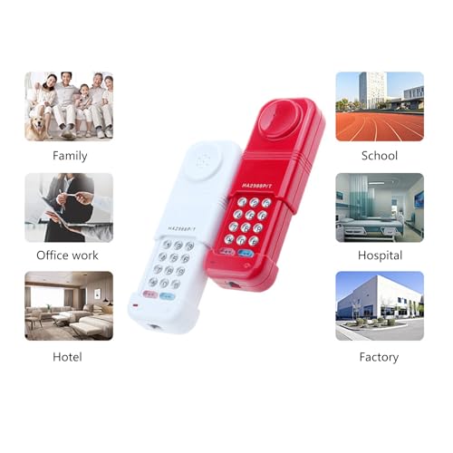 Téléphone compact à cordon rétractable doté de touches ergonomiques simplifiées