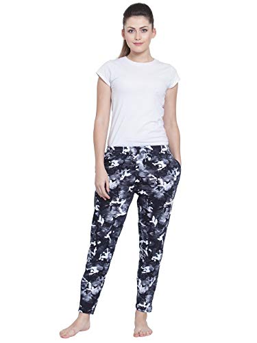 Image of UZARUS Women's Cotton Sleep Sports Track Pants with 2 Zipper Pockets - Pack of 2