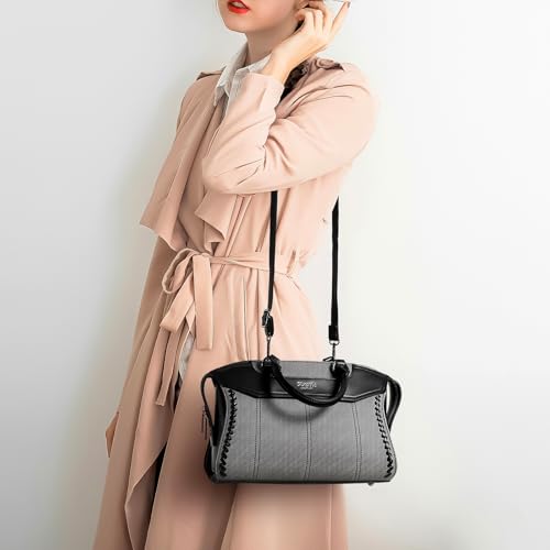 Image of EXOTIC Premium Celeste Tubular Handle Satchel Handbag for Women with Detachable & Adjustable Sling Strap | Spacious Structured Shoulder Bag | Spacious Structured