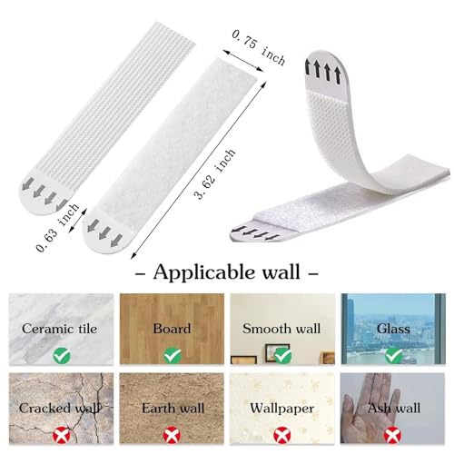 Image of 24-Pairs Large Picture Hanging Strips Heavy Duty, 48 Strips Sticky Picture Hangers for Walls,Hanging Pictures Without Nail,Damage Free No Nails Refill Adhesive Poster Strips for Frame Mounting Strips