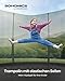 SONGMICS Federloses Trampolin Ø 305 cm, Trampolin Outdoor für Kinder, elastische Seile, Sicherheitsnetz mit Reißverschluss, Glasfaserstangen, sicher, geräuscharm, dschungelgrün STR106C01