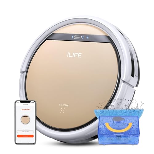 Image of ILIFE V5s Ultra Robot Vacuum and Mop, Strong Suction, 2-in-1 Dry & Wet, Pet Hair Friendly, Multiple Cleaning Modes, Bluetooth, Alexa & Google Home