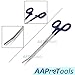 AAProTools Heavy Duty Navy Blue PVC (Polyvinyl Chloride) Grip Handle German Grade Stainless Hemostat Forceps Curved Serrated 8