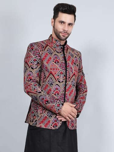 WINTAGE Men's Embroidered Velvet Bandhgala2