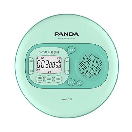 Portable CD Player with Earphone | DVD/VCD/CD/CD-R/CD-RW/MP3 Compatible | LCD Display | Remote Control | USB/TF Card Socket Home