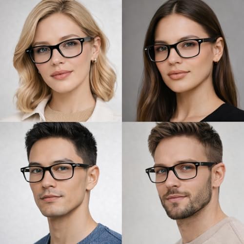 Image of Dervin Blue Light Blocking Glasses Gaming Filter Transparent Square Eyeglasses for Eye Protection Men Women, Computer /Tablet /Laptop /Mobile /TV, Anti-blue & Anti eyestrain