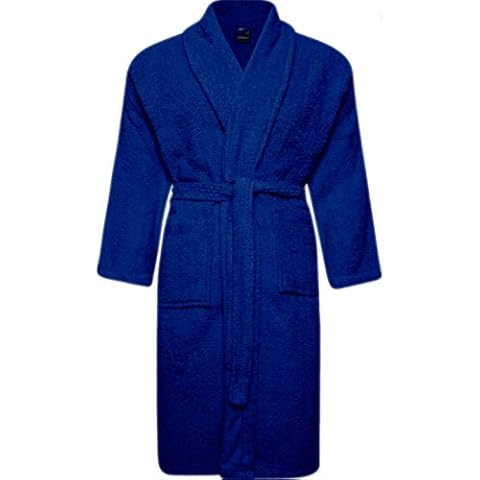 Adore Home Cotton Terry Bathrobe Royal Blue Cover