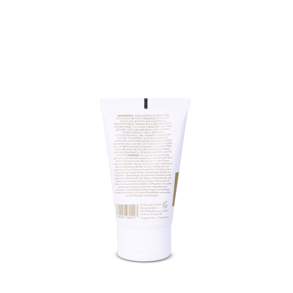 KU2 Cosmetics Lotion solaire anti-âge pour le visage SPF 50 I Haute protection UVA et UVB avec effet anti-rides I Soin du visage léger et non gras I Pour peaux sensibles I Fabriqué en Allemagne I 30