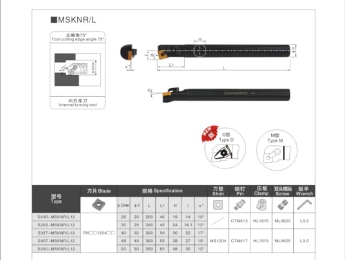 Portaherramientas para torneado interno S25S-MSKNR12 miniatura 3